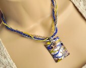 Venetian Pendant Multistrand Necklace and Earring Set