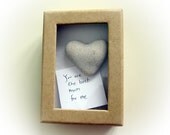 Mother's day card - a heart shaped rock in a box