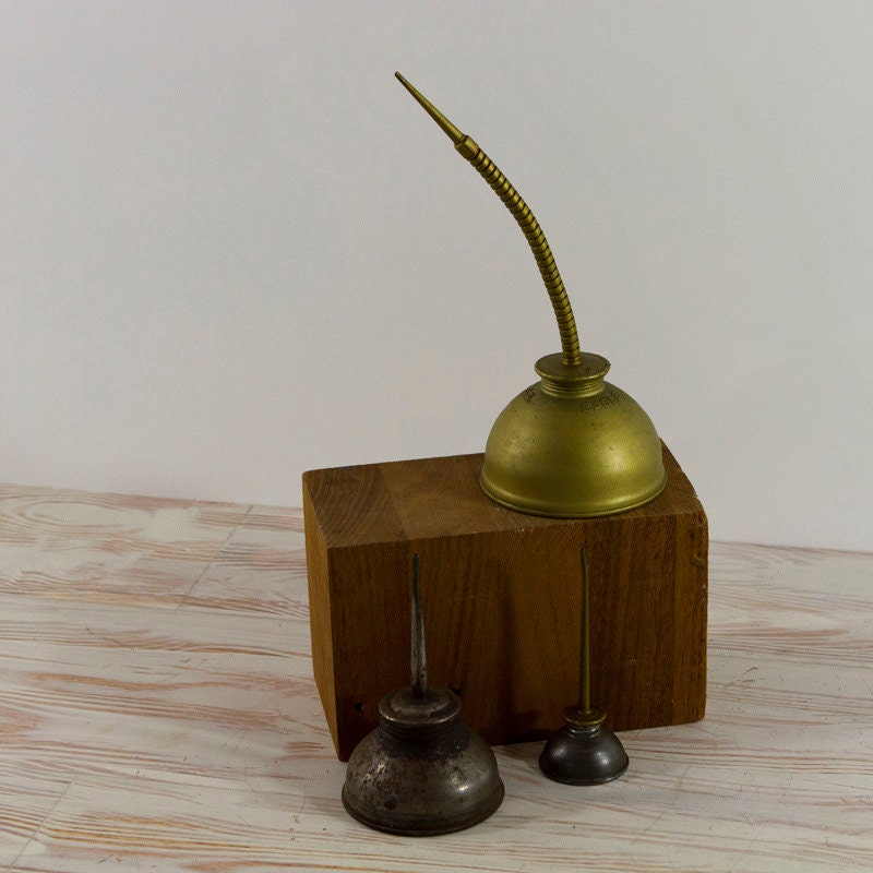 Set of Three Vintage Oil Cans