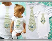 New Baby Boy Personalized Father's Day Gift Set of 3 for Daddy and Baby.  Leg Warmers & Any Tie on Any Size Onesie and T-Shirt. Plaid