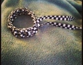Black White Checked Soda Can Tab Bracelet
