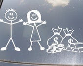 No Kids...Just Money Family Car Sticker