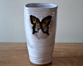 Swallowtail butterfly stoneware tumbler cup