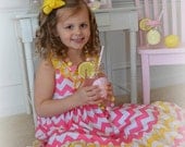 NEW Strawberry Lemonade Halter Maxi Dress available in sizes 6 months to 8 years