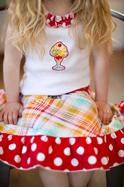 Ice Cream Sundae Ruffle Tank