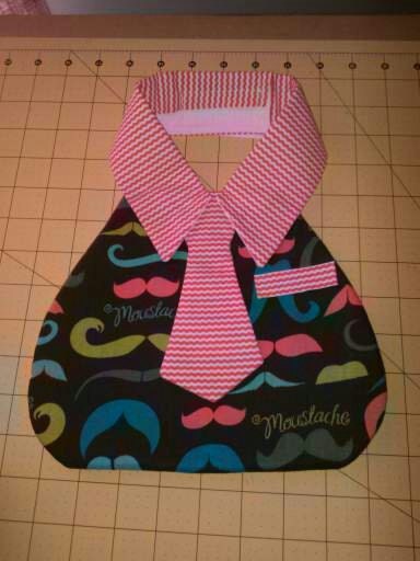 Moustache Shirt and Tie Bib