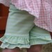 blue green stripe knit double ruffle shorts shorties sizes 12m - 8 girls