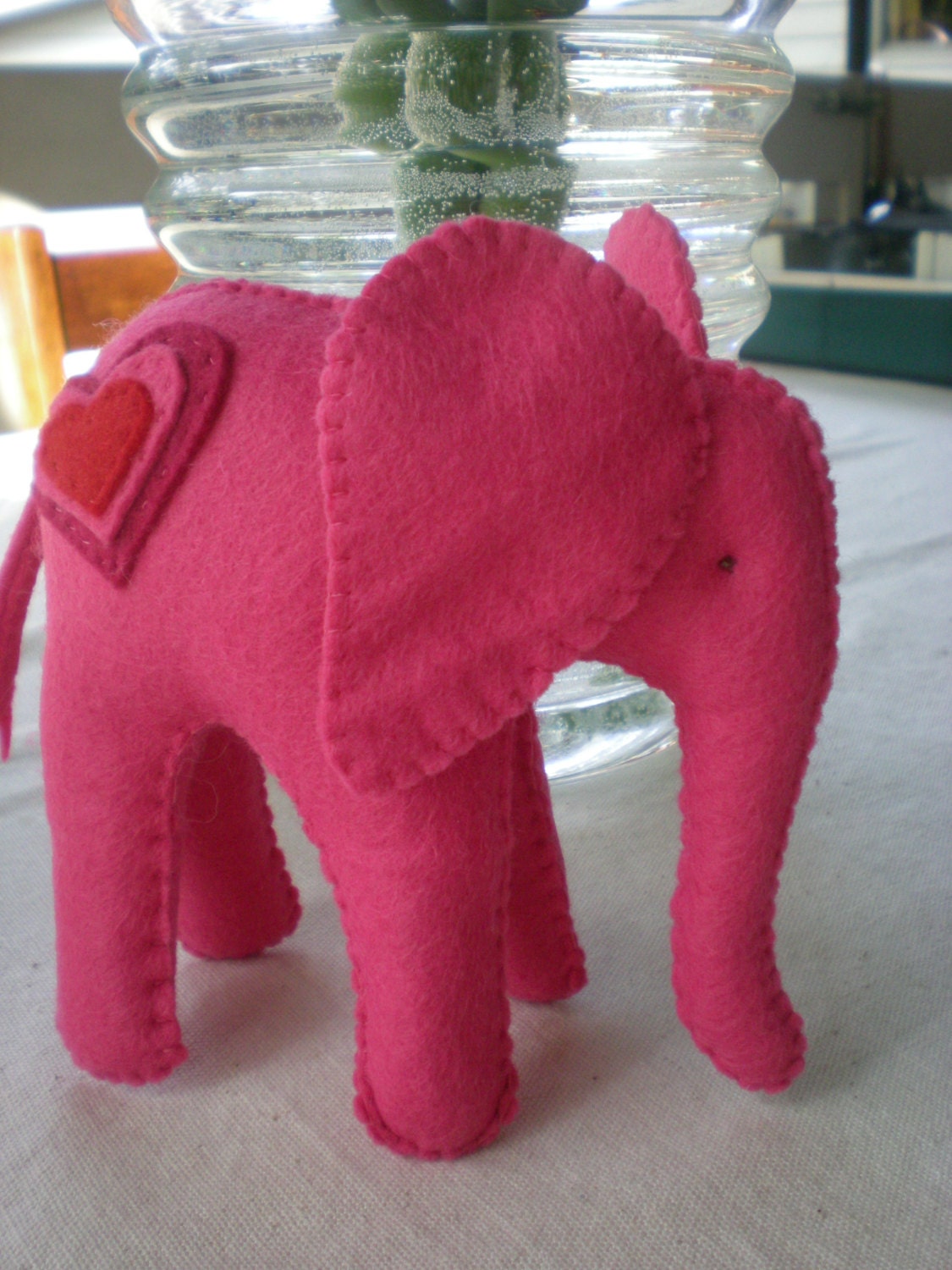 Valentine Felt Elephant - pdf sewing pattern