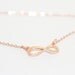 Smooth Infinity Necklace - Rose Gold Plated