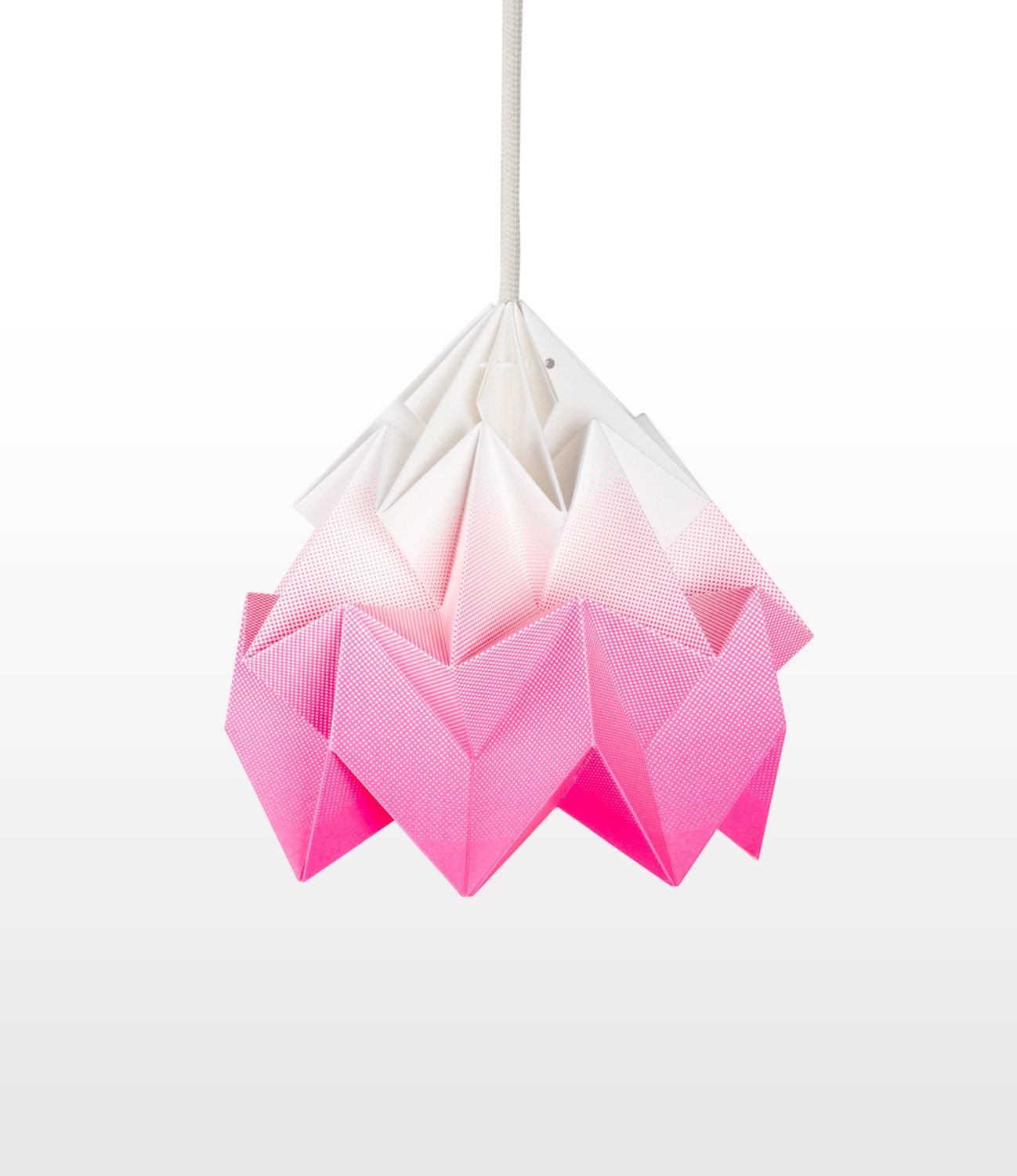 Moth origami lampshade gradient pink