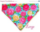 ON SALE Floral Dog Scarf - Large - Spring Flowers - Free Shipping
