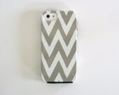 Chevron GRAY/GREY  IPhone 4/4s case iPhone 5 case Pattern Geometric Arrows Modern Tribal redtilestudio