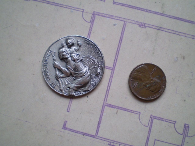 Vintage St. Christopher Medal or Coin