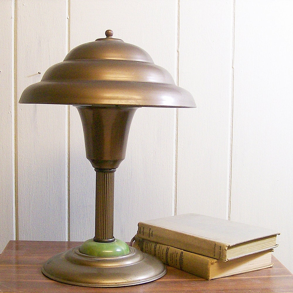 Vintage Lamp Desk / Table / Metal Mushroom