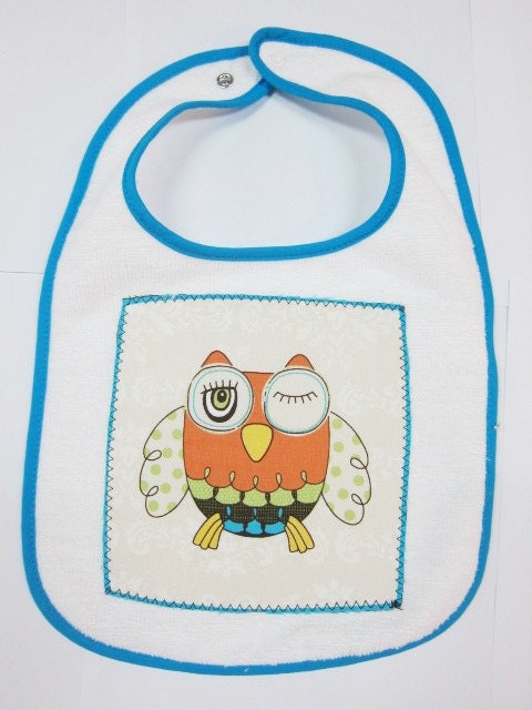 Winking Owl Baby Bib