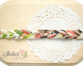 PICK 1 - Boho Headband - Chiffon Braided Headband - Leopard or Pinkish Purple