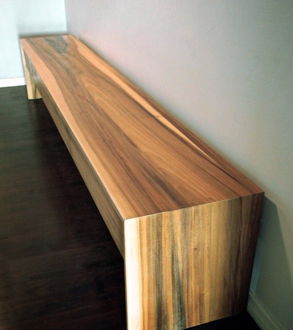 Modern Minimalist Hardwood Bench and Coffee Table by MonkandHoney