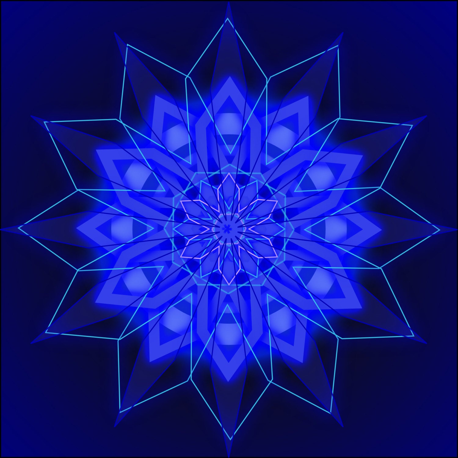 Snowflake Snow Soul Mandala print