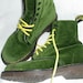 US L 5 Green velvet boots by Doc Martens - small size - vintage - not perfect -  AU 4 - UK 3