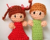 Set of 2 Custom Amigurumi Finger Puppets Made to Order