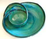 Chip and Dip, handmade ceramic dish, ceramics and pottery