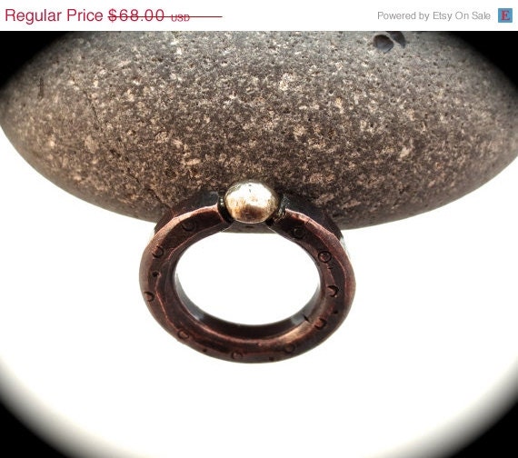 50off SALE FREE SHIPPING Primitive Copper Ring Mixed Metal Copper Jewelry