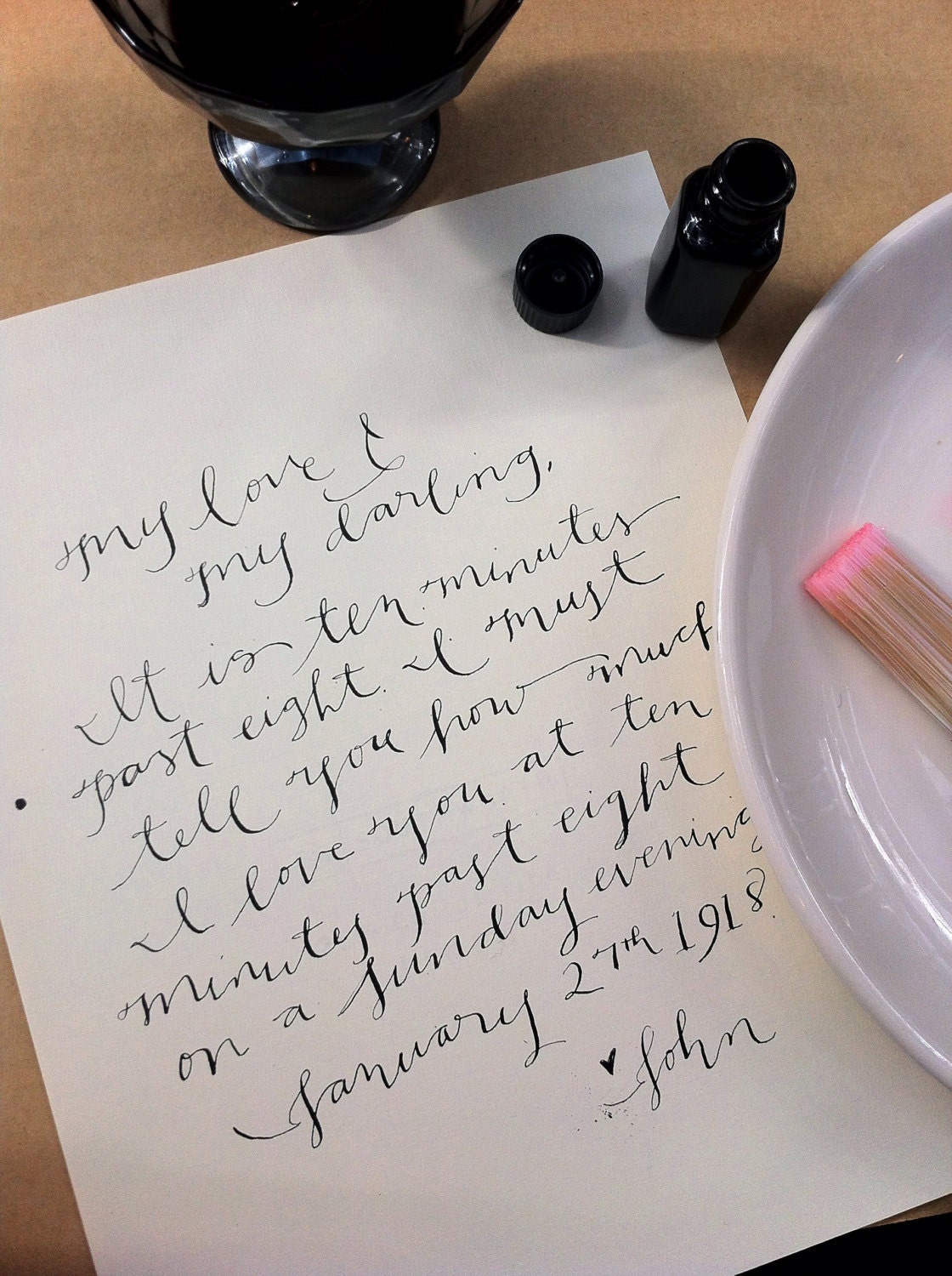 5x7 Custom Calligraphy Print (or Other Small, Special Sizes)