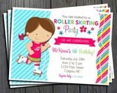 Roller Skating Birthday Invitation - FREE Thank You Card included Il_170x135