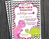 Dinosaur Birthday Invitation - FREE Thank You Card included Il_170x135