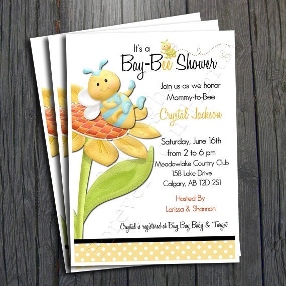 Baby Shower Invitation - FREE Thank You Card included Il_570xn