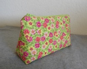 Cosmetic Bag - Green Floral