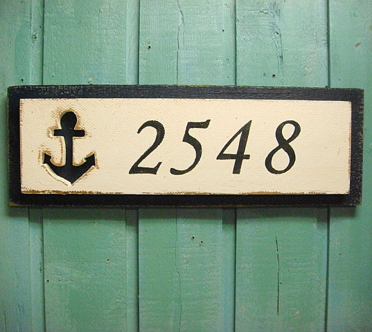 House Number Sign Starfish Beach Lake House Decor