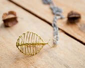 Necklace Pendant - Bush Willow - in Yellow Green