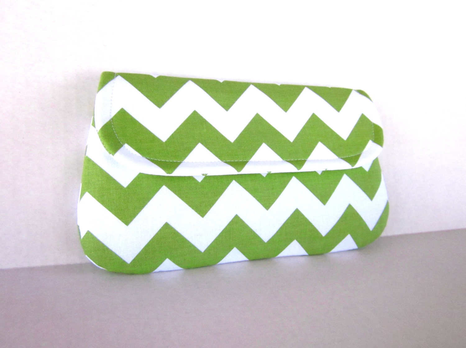 Chevron Green Clutch by waterpath