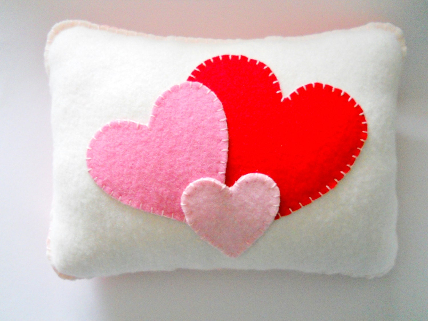 Heart Pillow - Cute Accent Pillow - Cottage Chic