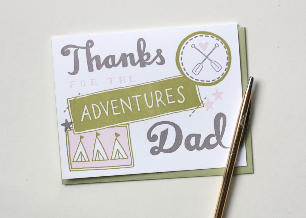 Letterpress Card - Fathers Day - Adventures