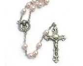 Rose Pink Swarovski Pearl Rosary