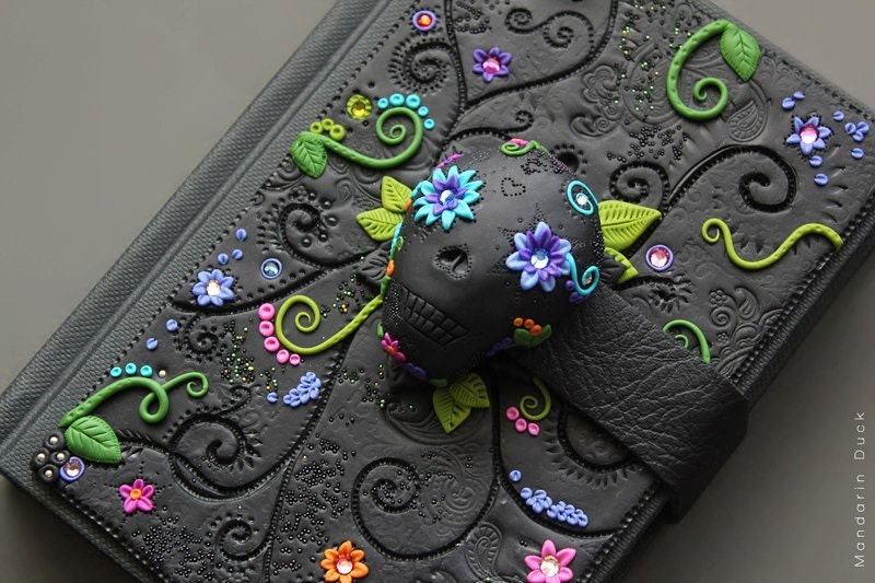 DISPLAY/ CUSTOM order - Angel wing Journal- secret diary- sketchbook- polymer clay - fantasy steampunk gothic lolita blank OOAK