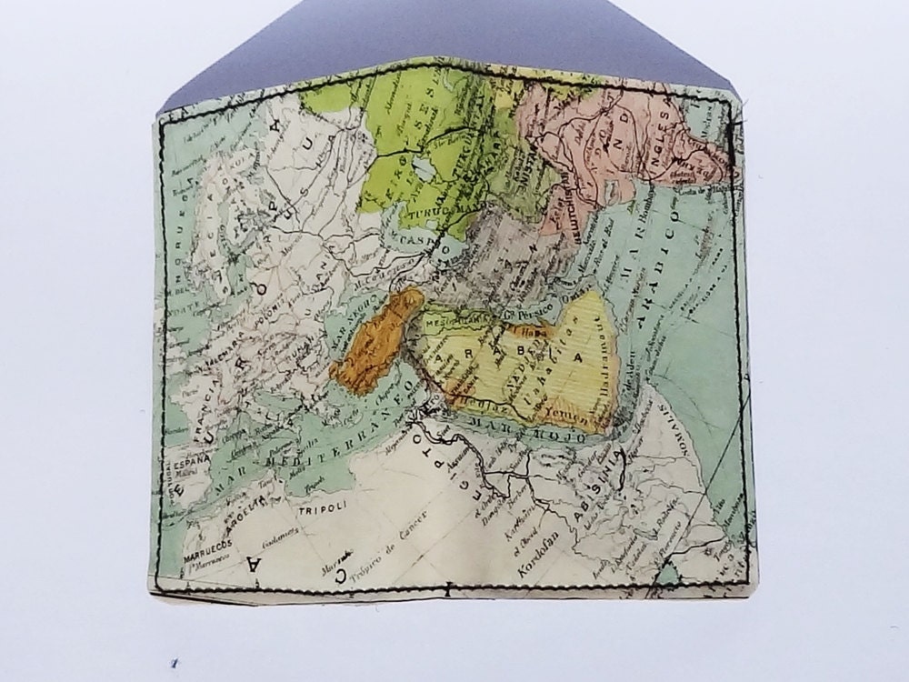 Wallet - Bills Cards Coins -  World Map
