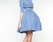 Blue Woolen Dress by Mrs Pomeranz
