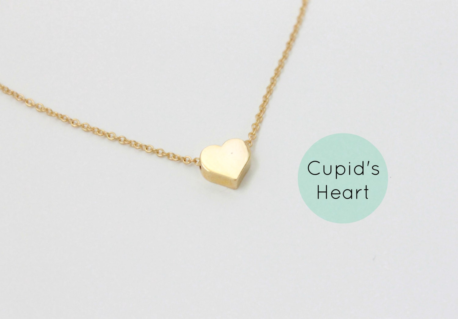 Cupid's Heart Necklace in Gold KO