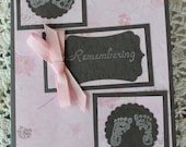 Handmade Remembrance Card - Miscarriage / Infant Loss Anniversary - Baby Sympathy Card Pink