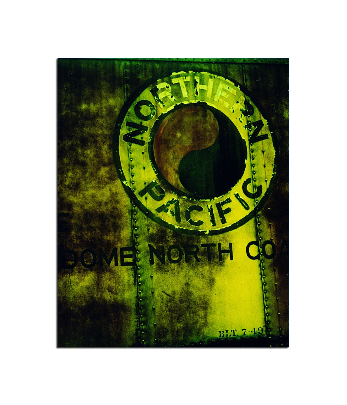 Train no. 93 8X10 art print railroad traincar photography steampunk Northern Pacific typography