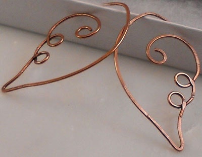 Copper "One-of-a-Kind" Raphael Angel Wing Earrings
