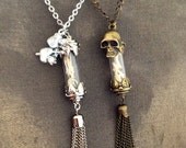 Taxidermy Mouse Bones Vial Necklace