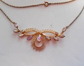 Vintage 1940s "Star-Art" 12 KT. GF pendant necklace, signed antique necklace, elegant designer necklace