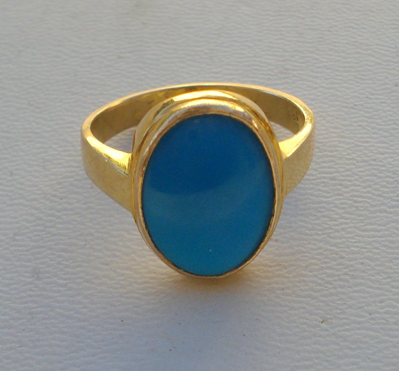 vintage 18k gold ring turquoise gemstone handmade jewelry rajasthan india