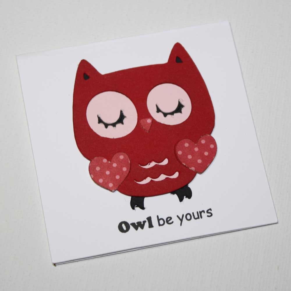 Valentine cards  - Owl Kids Valentines - Owl be Yours Valentine's -  set of 6