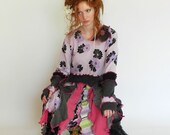 sCuLLeRy mAiD - Short Faerie elf  pixy dress - LARGE - Made with recycled sweaters and knits