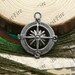 12 pcs of Antiqued silver metal Compass pendant ,charm pendant 25x30mm